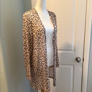 Trendy Leopard Print Cardigan Duster
